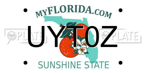 UYT0Z Florida License Plate