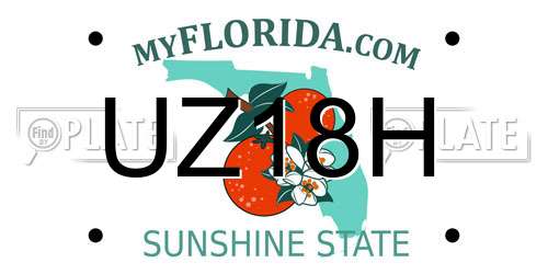 UZ18H Florida License Plate