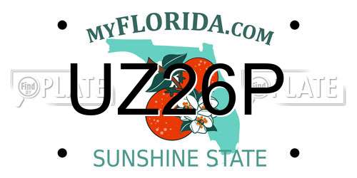 UZ26P Florida License Plate