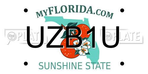 UZB1U Florida License Plate