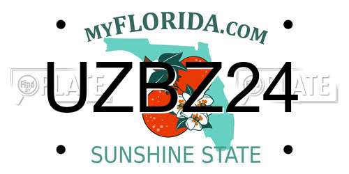 UZBZ24 Florida License Plate