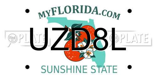 UZD8L Florida License Plate