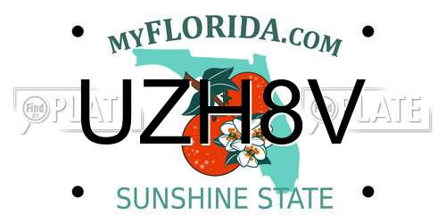 UZH8V Florida License Plate