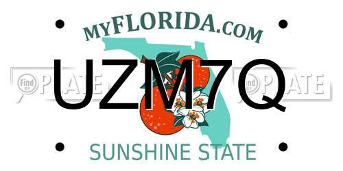 UZM7Q Florida License Plate