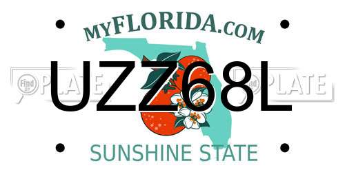 UZZ68L Florida License Plate