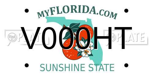 V000HT Florida License Plate