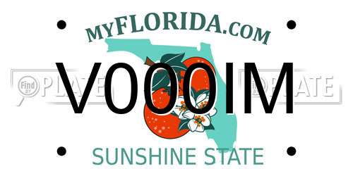 V000IM Florida License Plate