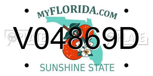 V04869D Florida License Plate