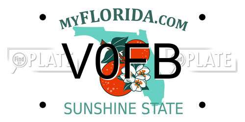 V0FB Florida License Plate