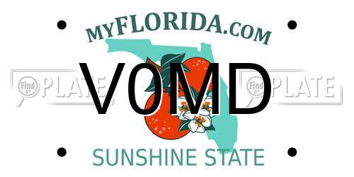 V0MD Florida License Plate