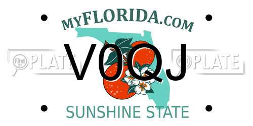V0QJ Florida License Plate