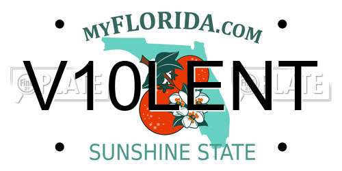 V10LENT Florida License Plate