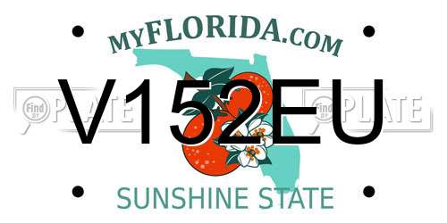 V152EU Florida License Plate