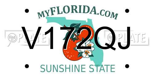 V172QJ Florida License Plate