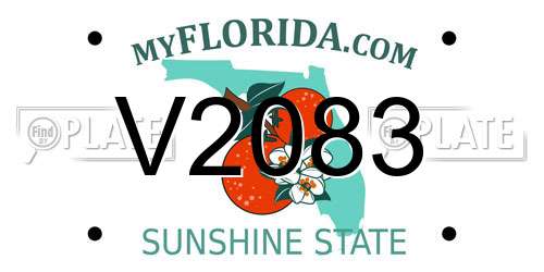 V2083 Florida License Plate