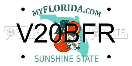 V20BFR Florida License Plate