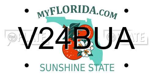 V24BUA Florida License Plate