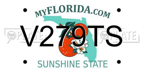 V279TS Florida License Plate