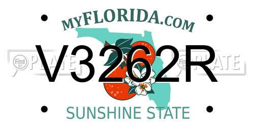 V3262R Florida License Plate