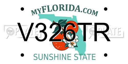 V326TR Florida License Plate