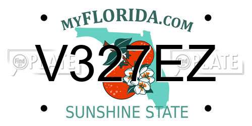 V327EZ Florida License Plate