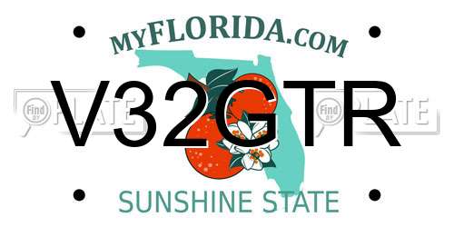 V32GTR Florida License Plate