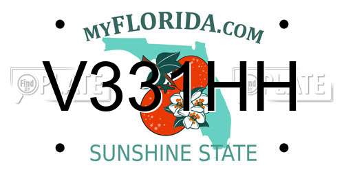 V331HH Florida License Plate