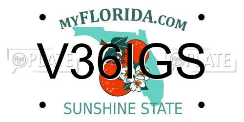 V36IGS Florida License Plate