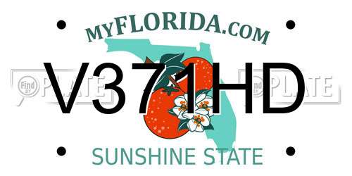 V371HD Florida License Plate