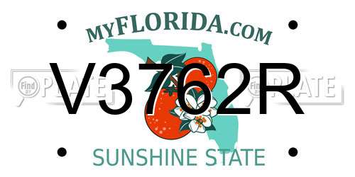 V3762R Florida License Plate
