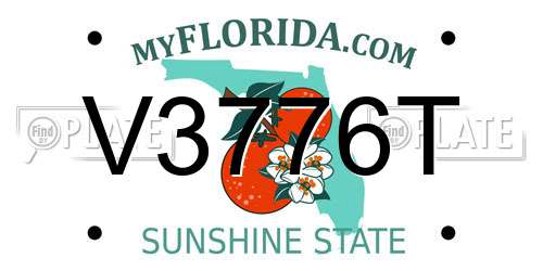 V3776T Florida License Plate