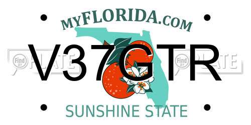 V37GTR Florida License Plate