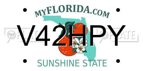 V42HPY Florida License Plate