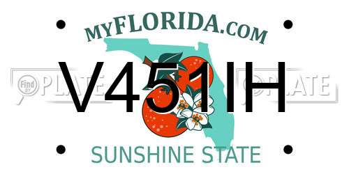 V451IH Florida License Plate