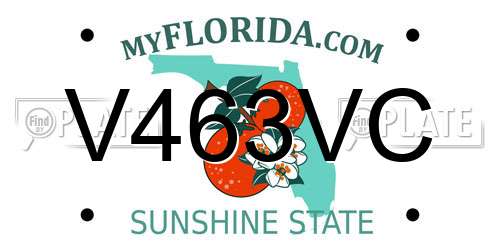 V463VC Florida License Plate