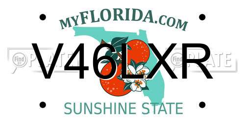 V46LXR Florida License Plate