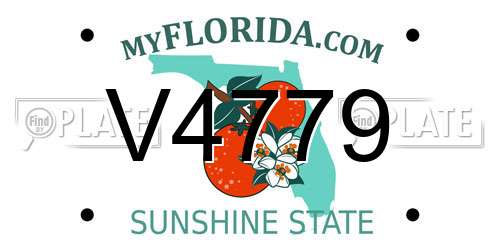 V4779 Florida License Plate