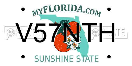 V57NTH Florida License Plate
