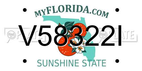 V58322I Florida License Plate