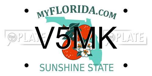 V5MK Florida License Plate
