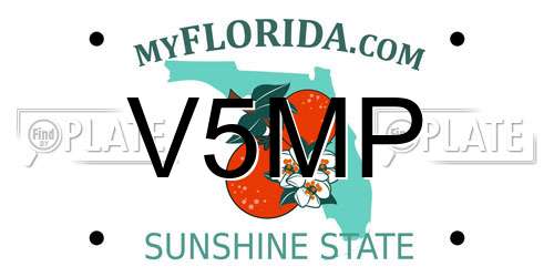 V5MP Florida License Plate