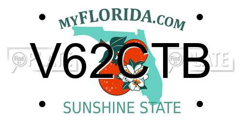 V62CTB Florida License Plate