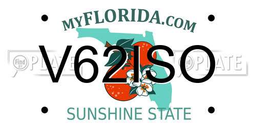 V62ISO Florida License Plate