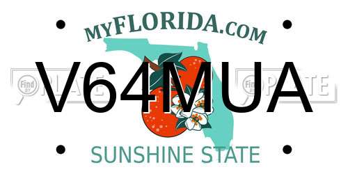 V64MUA Florida License Plate