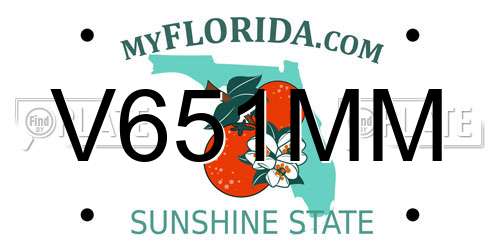 V651MM Florida License Plate