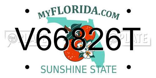 V66826T Florida License Plate