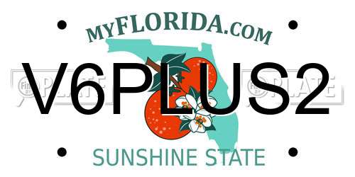 V6PLUS2 Florida License Plate