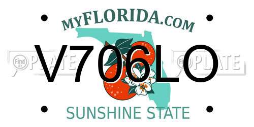 V706LO Florida License Plate