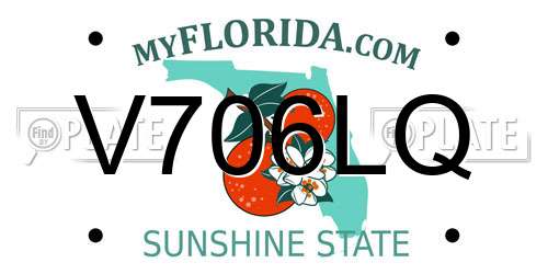 V706LQ Florida License Plate