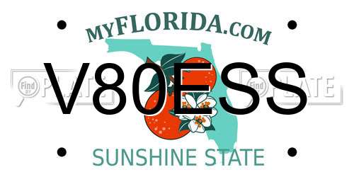 V80ESS Florida License Plate